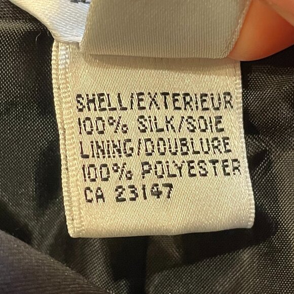 EUC Vintage 100% Silk Crop Trouser Talbots Black tag 10P, 6-8 fit - Picture 5 of 6